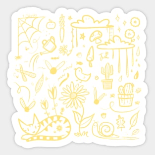 Yellow Garden Design Sticker